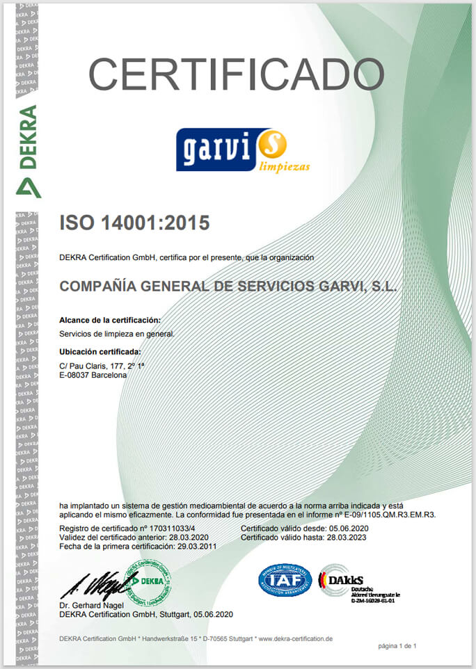 Productos ecológicos y métodos sostenibles verificados. Tu empresa también cuida el medio ambiente cuando nos contratas.