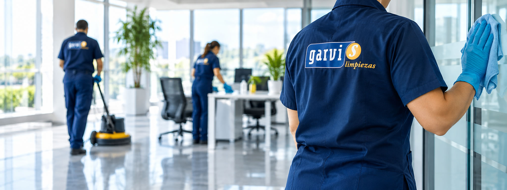 Equipo profesional de Garvi Limpiezas trabajando con calidad y compromiso en Barcelona